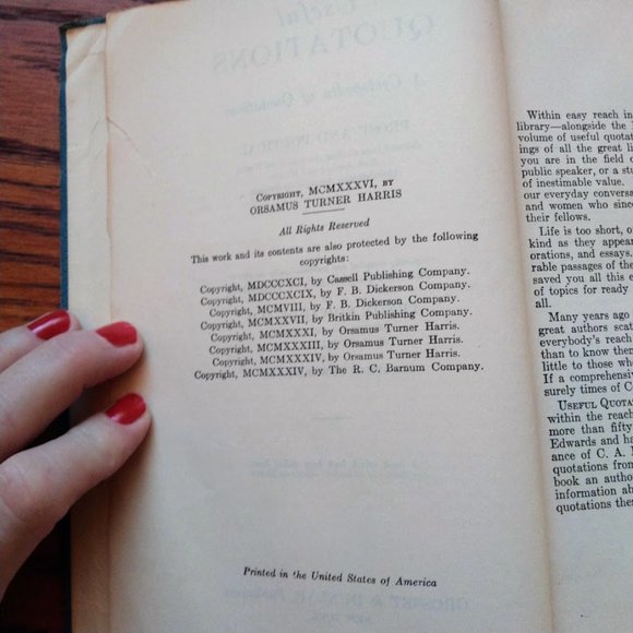 Vintage 'Useful Quotations A Cyclopedia of Quotations' 1936 - Picture 6 of 9